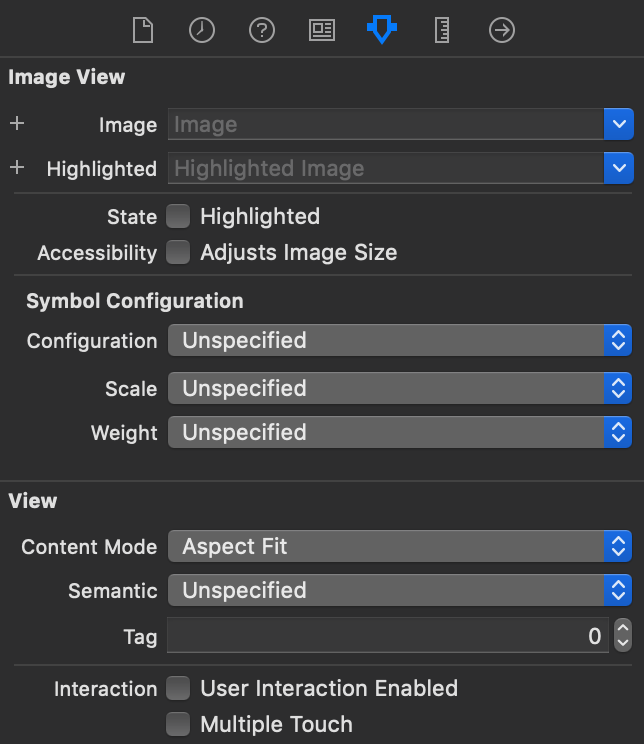 UIImageView attributes