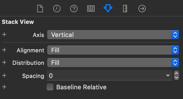 UIStackView attributes