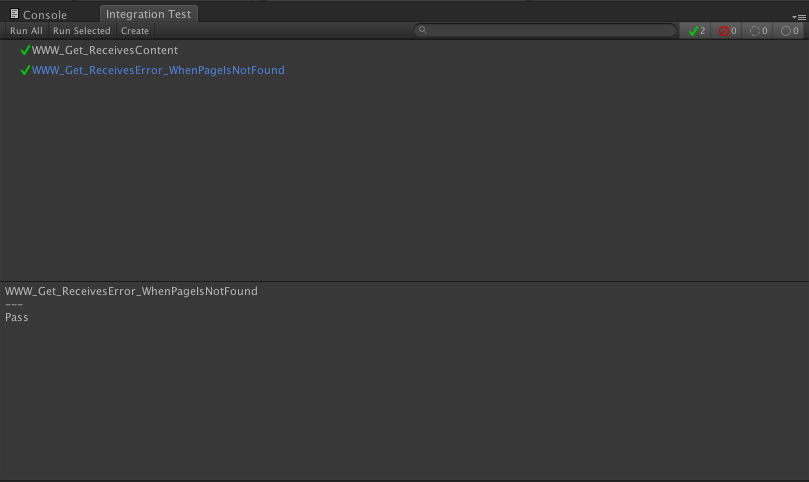 unity integration test runner